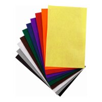 folia® Bastelfilz 150g/m² 10 Blatt farbig...
