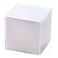 folia® Notizbox glasklar Papier: Weiß (9,5cm x...