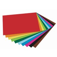 folia® Tonpapierblock 130g/m² 20 Blatt 10-farbig...
